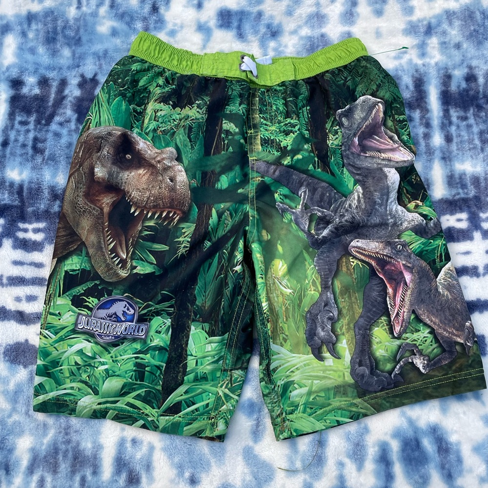 Jurassic World Boy's Swimsuit Size XL ~ rawr while you splash in cool suit